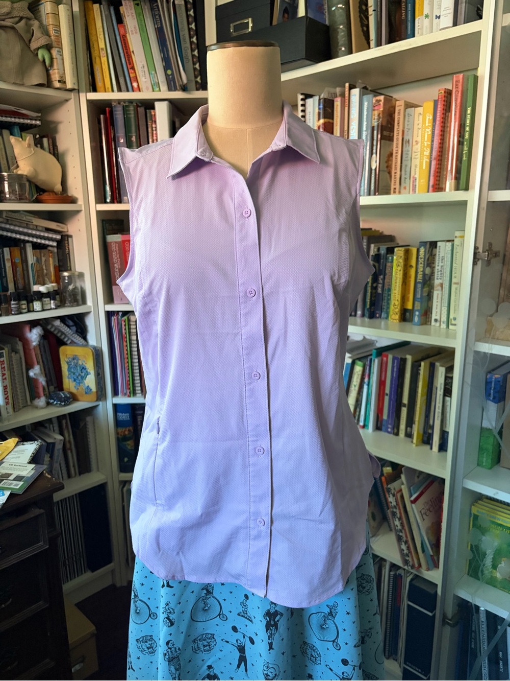 Lavender Haze Sleeveless button down
